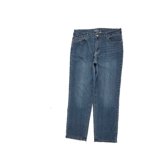 Time and Tru Straight Leg Women's size 12 Dark Wash Blue Denim jeans - Picture 1 of 5